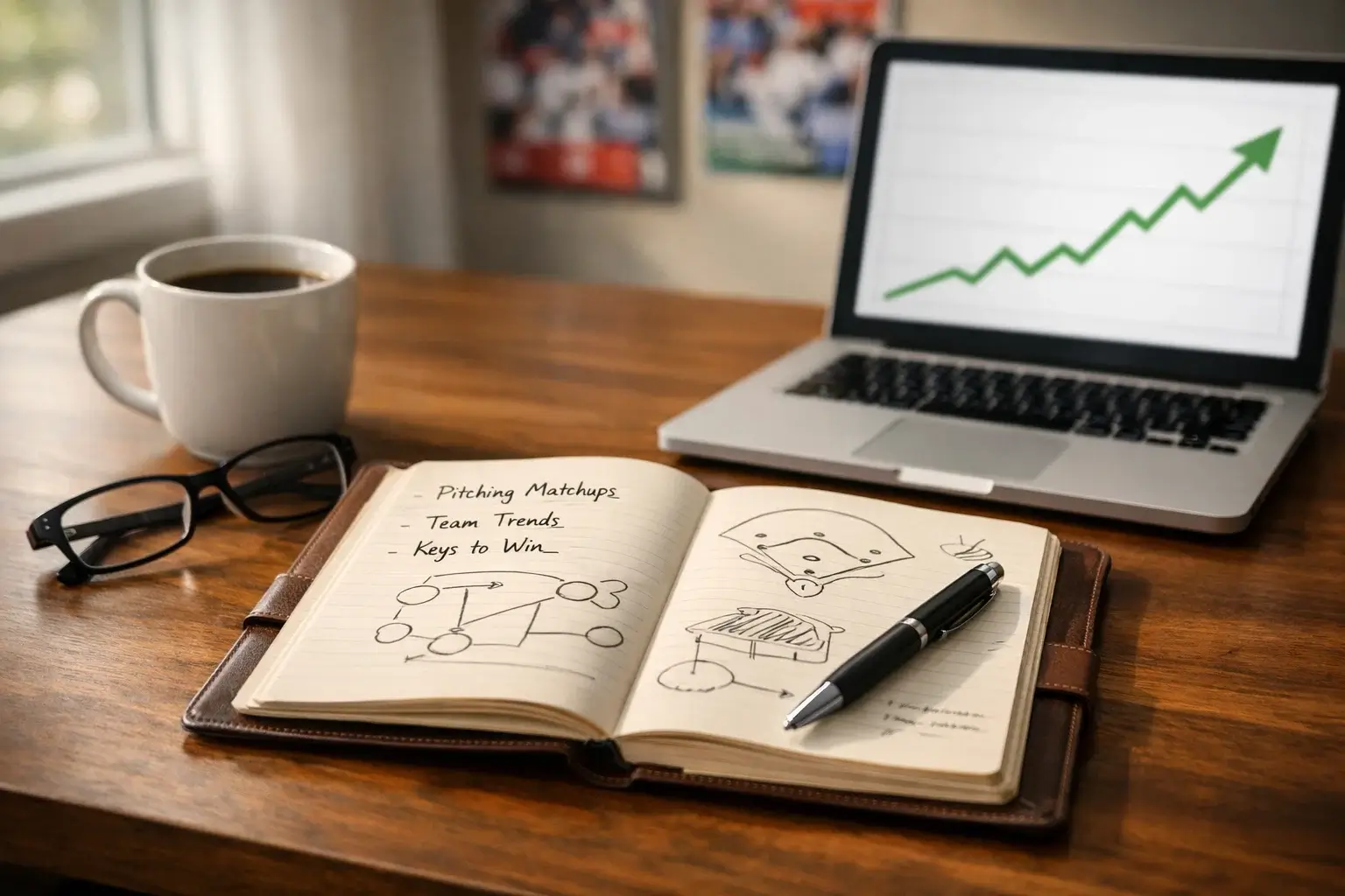 Quoteringentabel met moneyline run line en totals voor honkbalwedstrijden